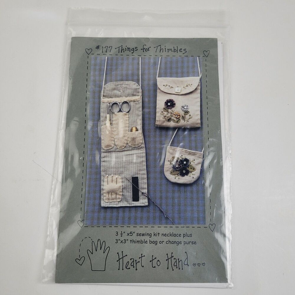 Heart to Hand “Things for Thimbles” #177 UNCUT SEWING PATTERN Sewing Kit